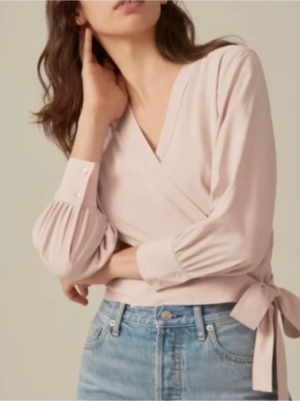 Everlane Washable Silk Wrap Top